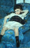Cassatt, Mary - Little Girl in a Blue Armchair, detail